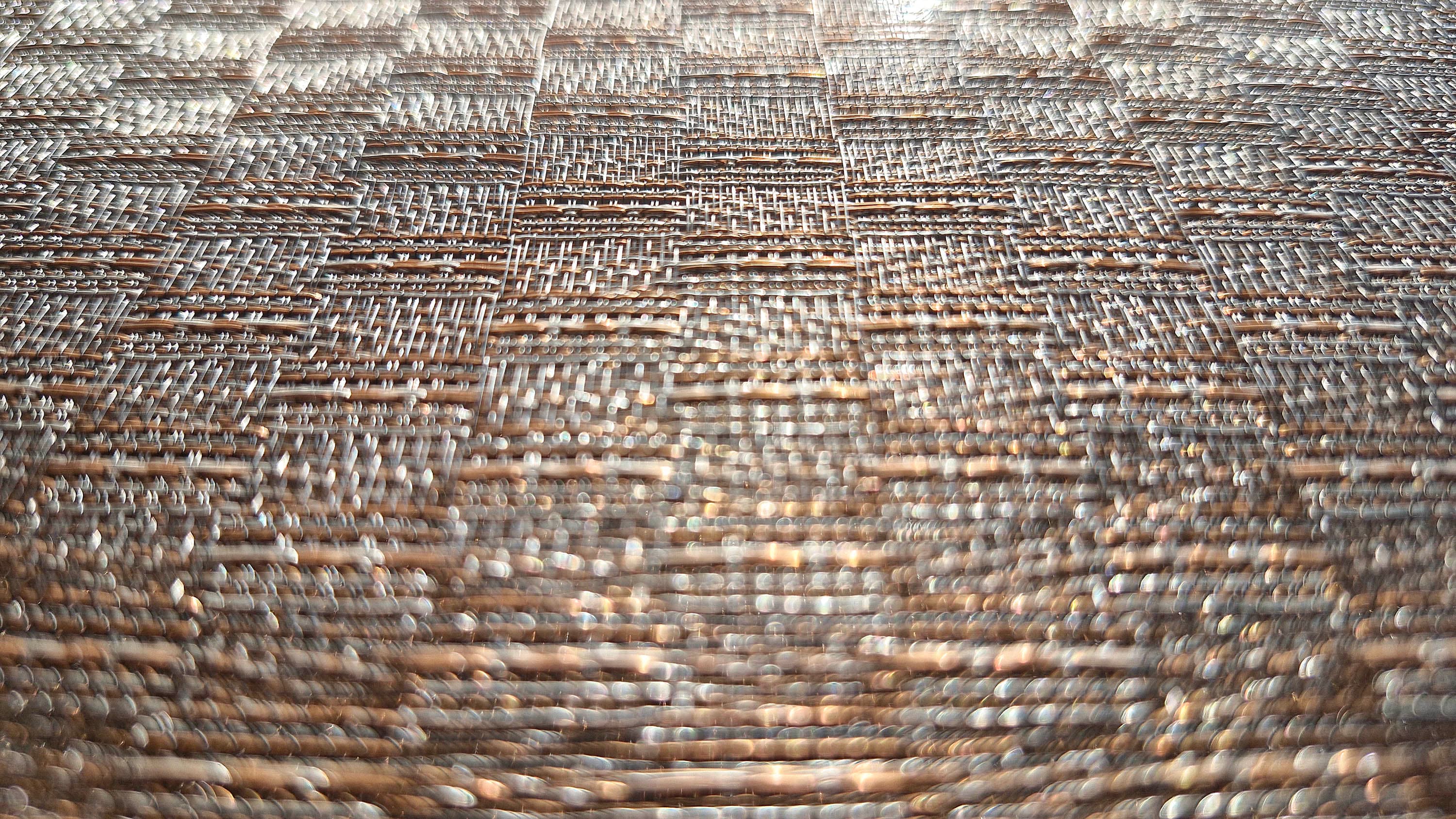 Woven metal surface detail